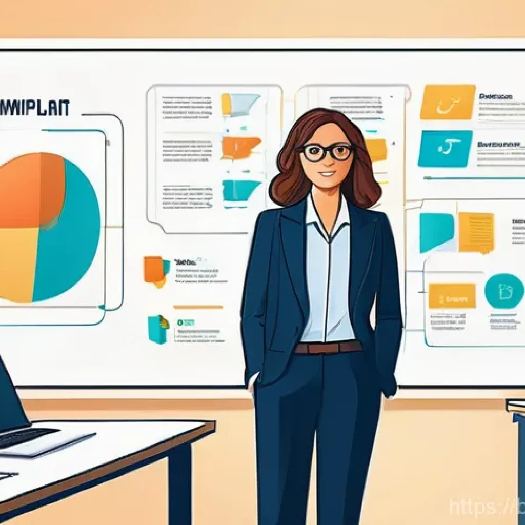 전문용어 단순화와 언어의 간결성 - **Prompt:** "A vibrant digital art illustration depicting a male or female educator, dressed in smar...